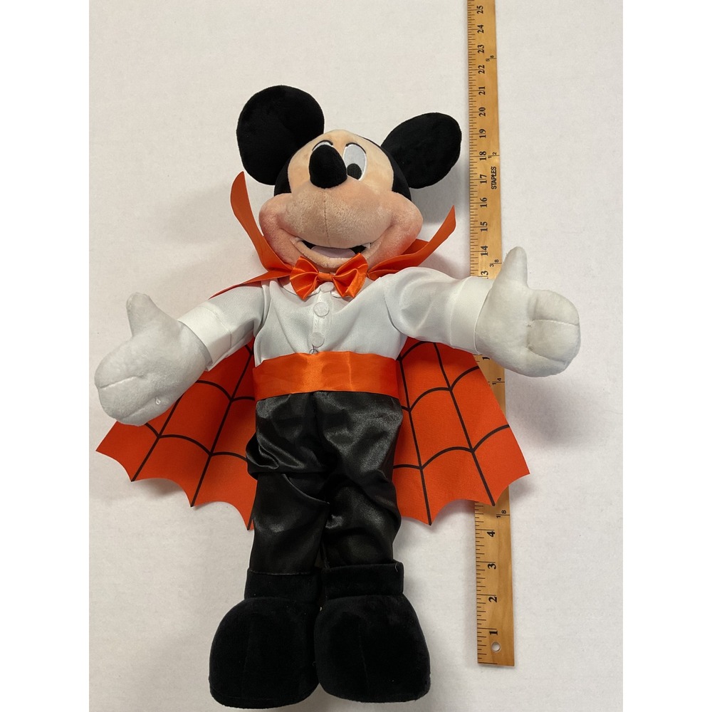 Disney Mickey Mouse Halloween Porch Greeter 23 Inch Vampire Plush Fall Decor - Picture 3 of 3
